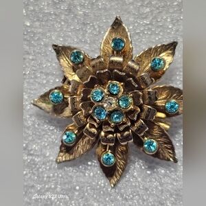 Intricate Silver Pendant Stamped CORO